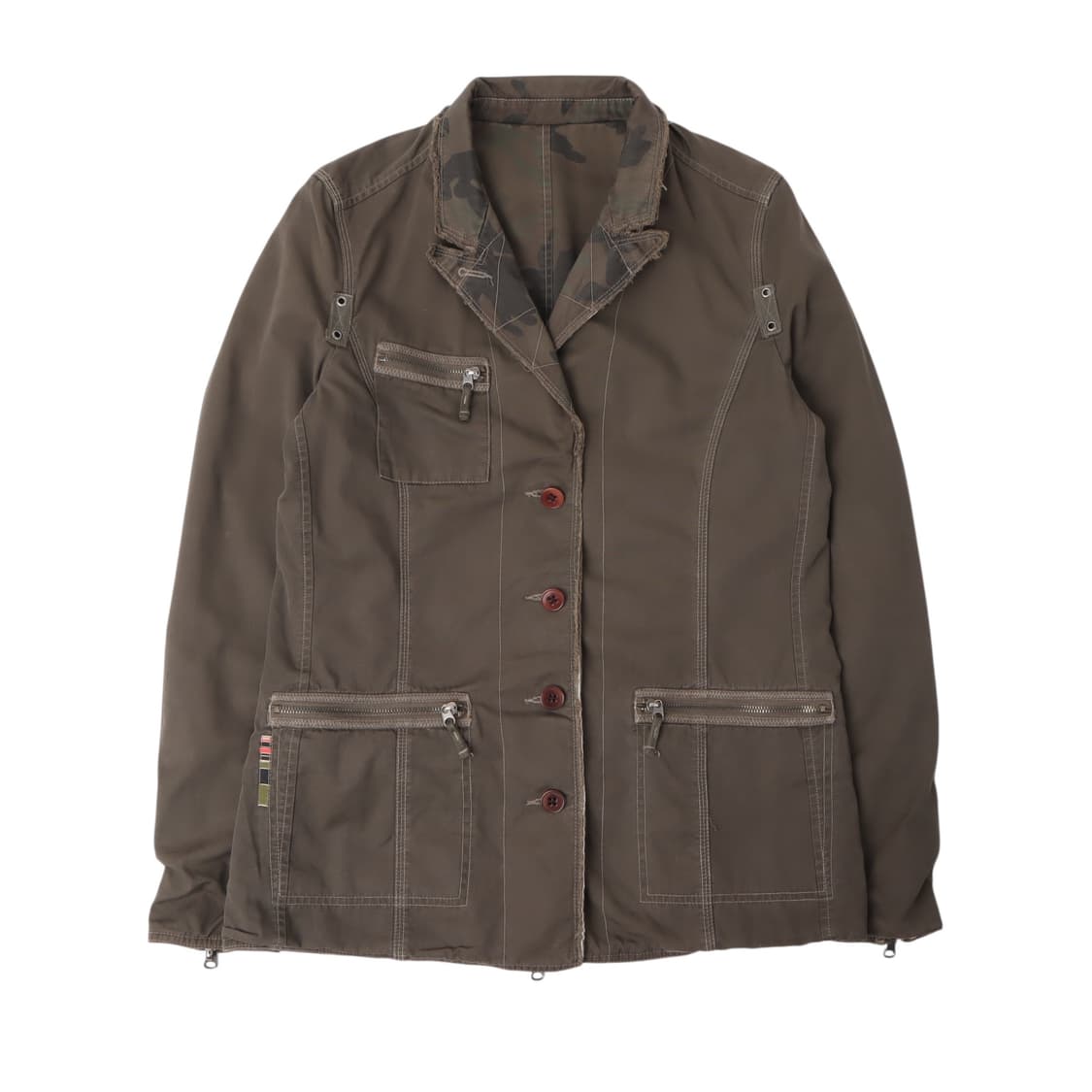 트리플 파이브 소울 리버시블 카모 바이커 자켓 상품이미지2