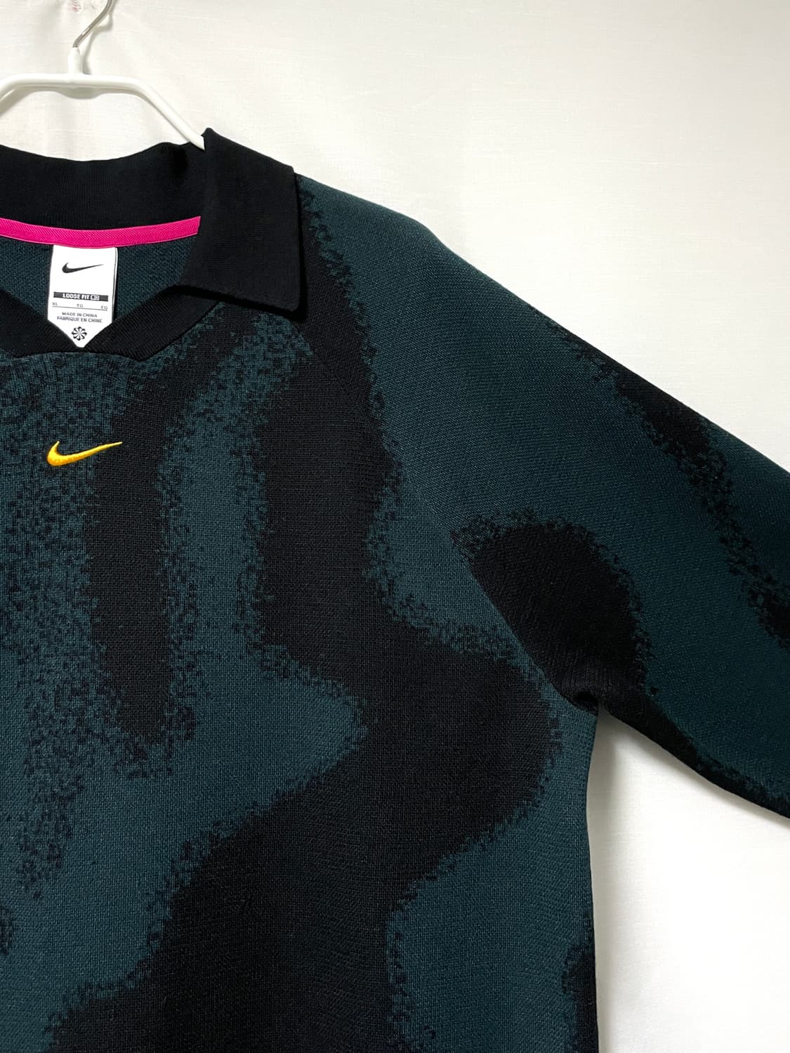 나이키 컬쳐 스우시 패턴 카라 니트 XL _ 딥그린 상품이미지3