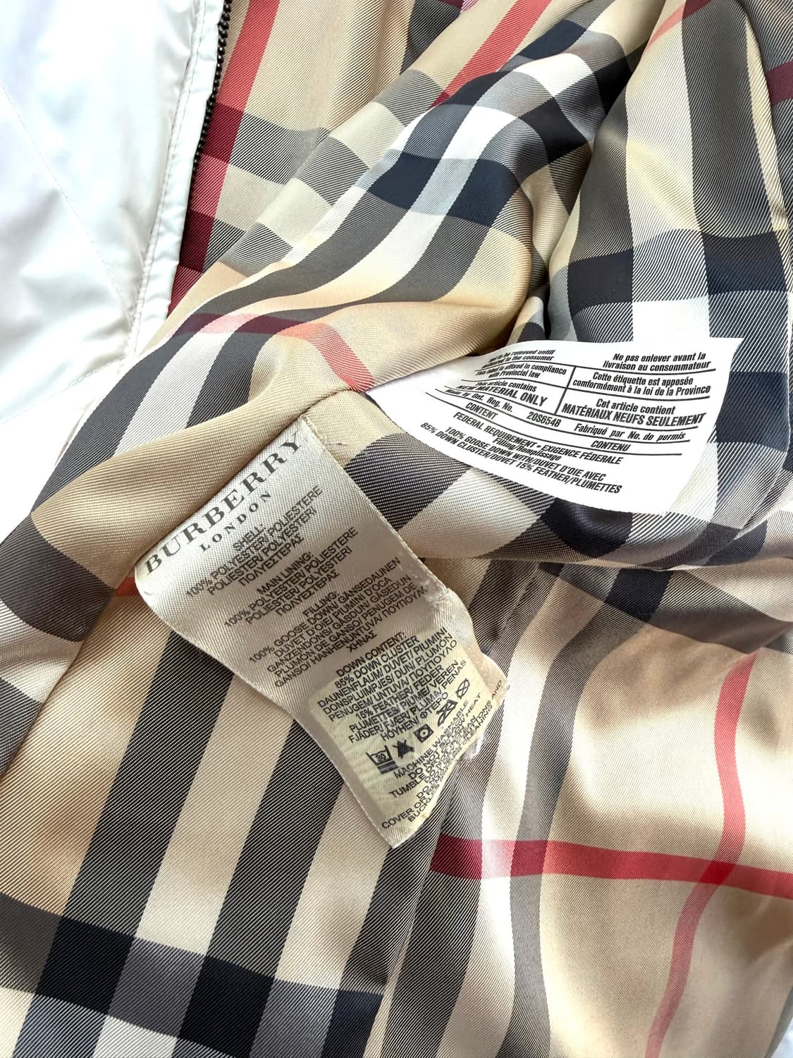 L/ 버버리 다운 퀄팅 패딩 집업 자켓 상품이미지7