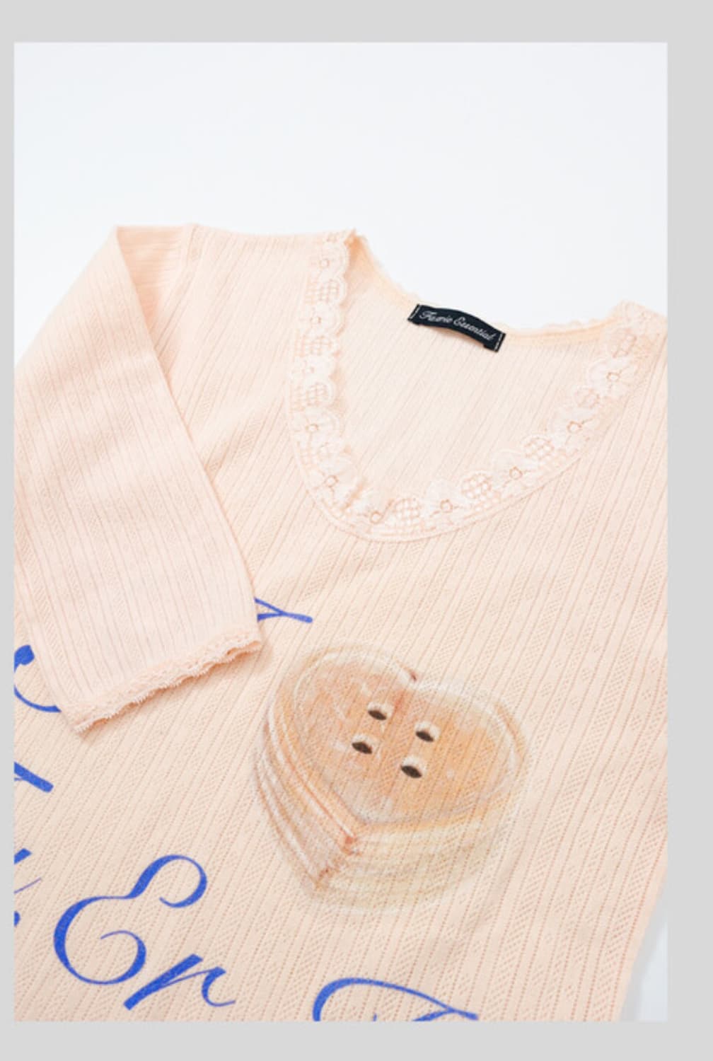 샵페어리 faerie 레이스 핑크 티 상품이미지2