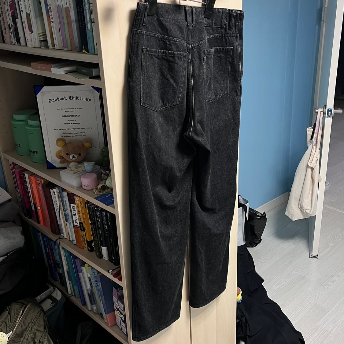 POTERY 포터리 원워시 블랙 데님 와이드 3size 상품이미지3