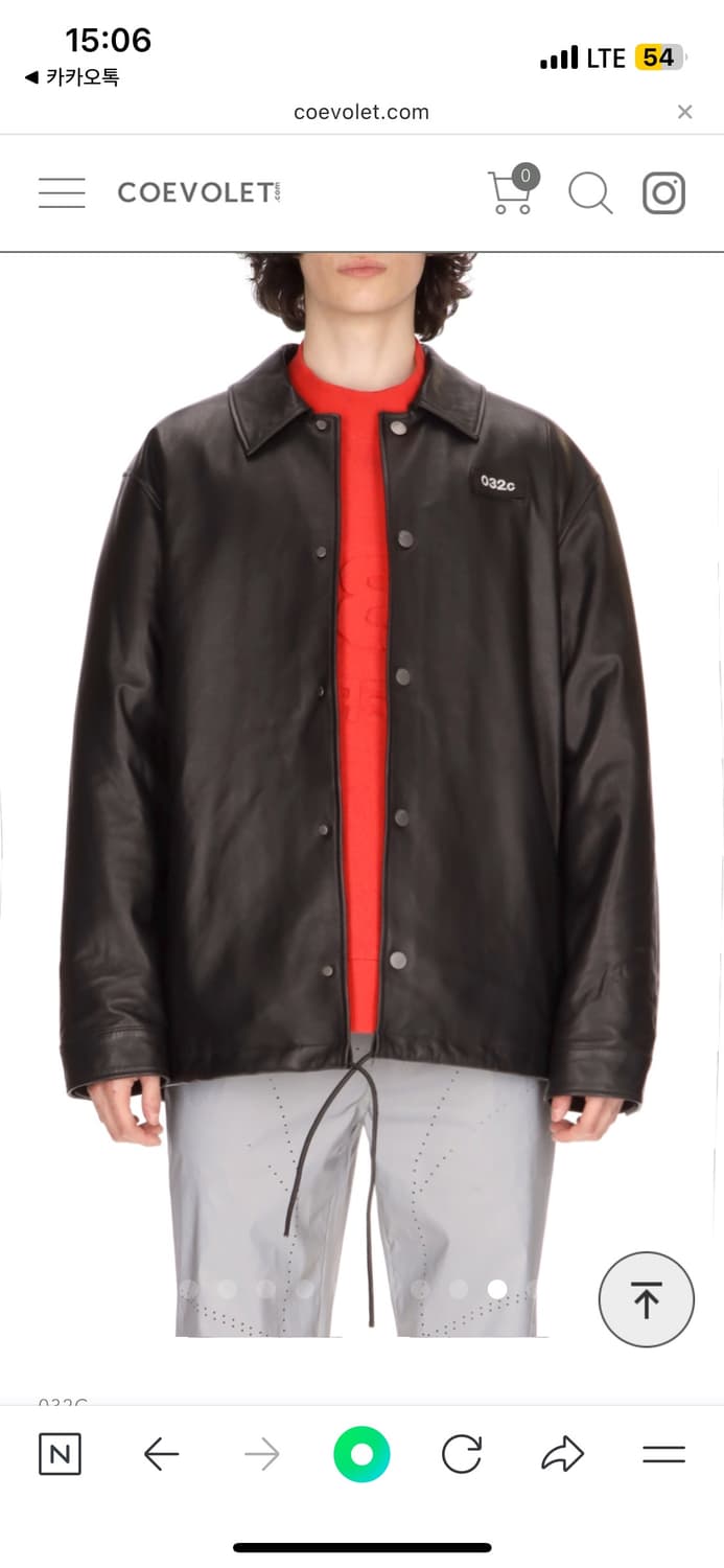 032c 레더 코치 자켓 (XL) 상품이미지1