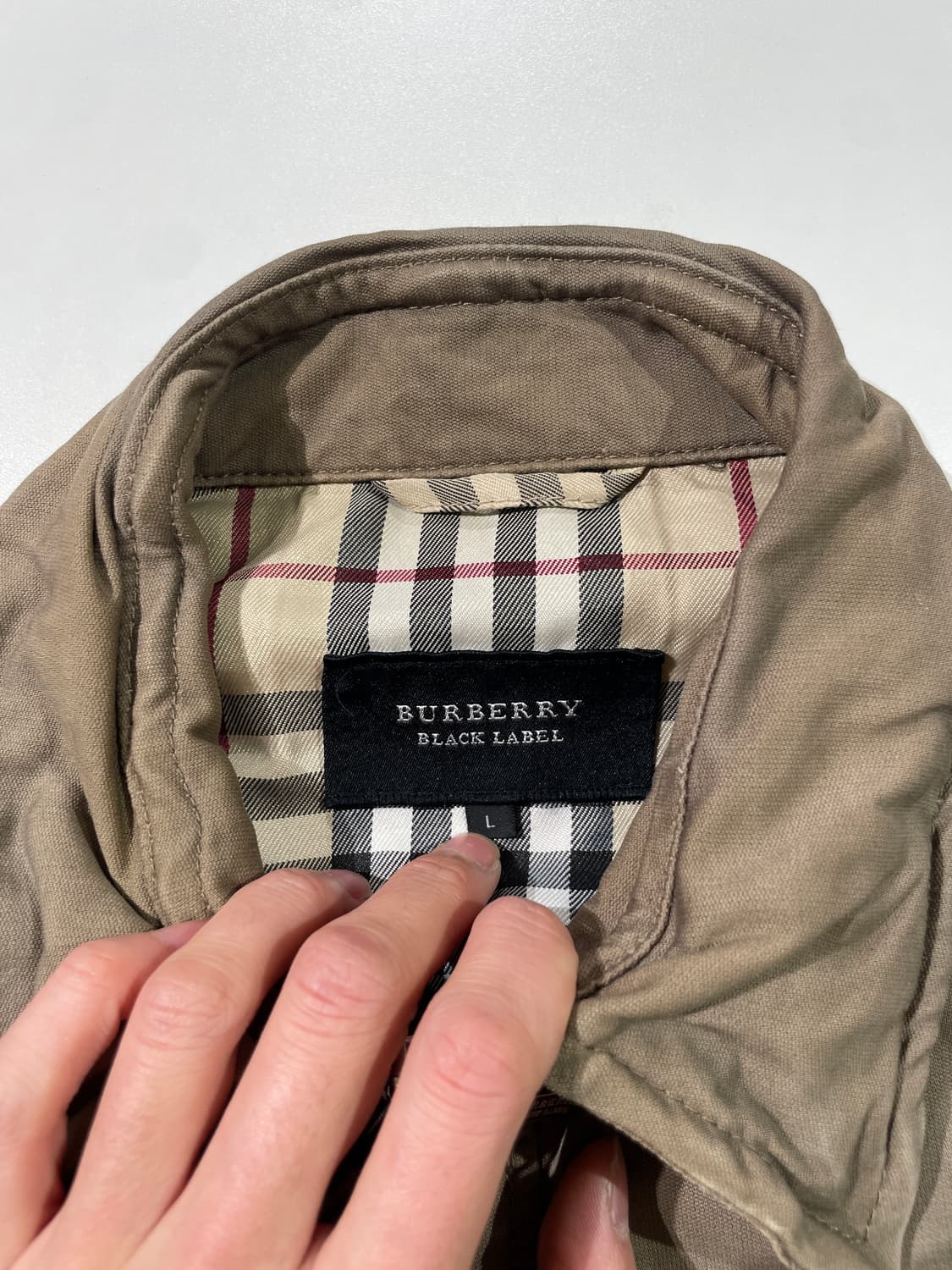버버리 블랙라벨 90’s 라이트 브라운 히든 집 자켓 상품이미지7