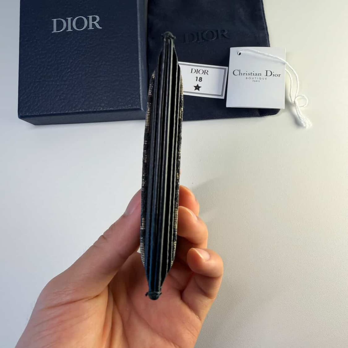 {풀구성} 디올 오블리크 자카드 카드지갑 베이지 상품이미지6