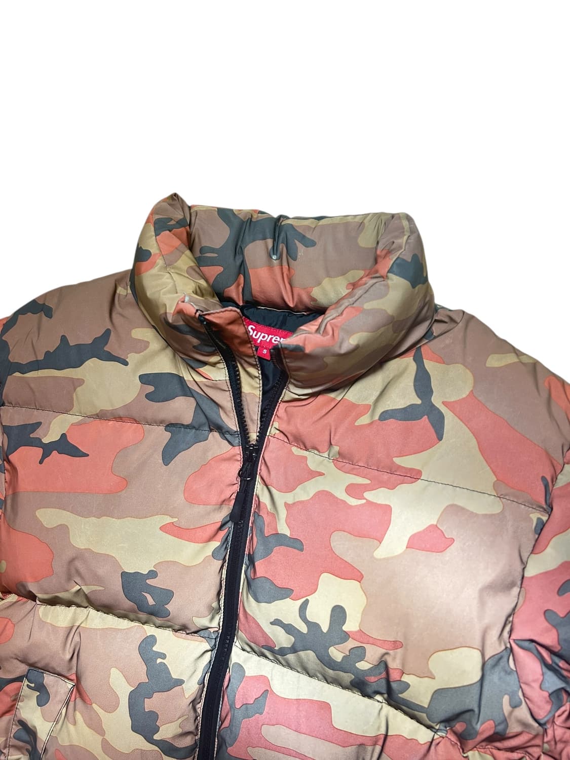 슈프림 리플렉티브 카모 패딩 오렌지 S 상품이미지4