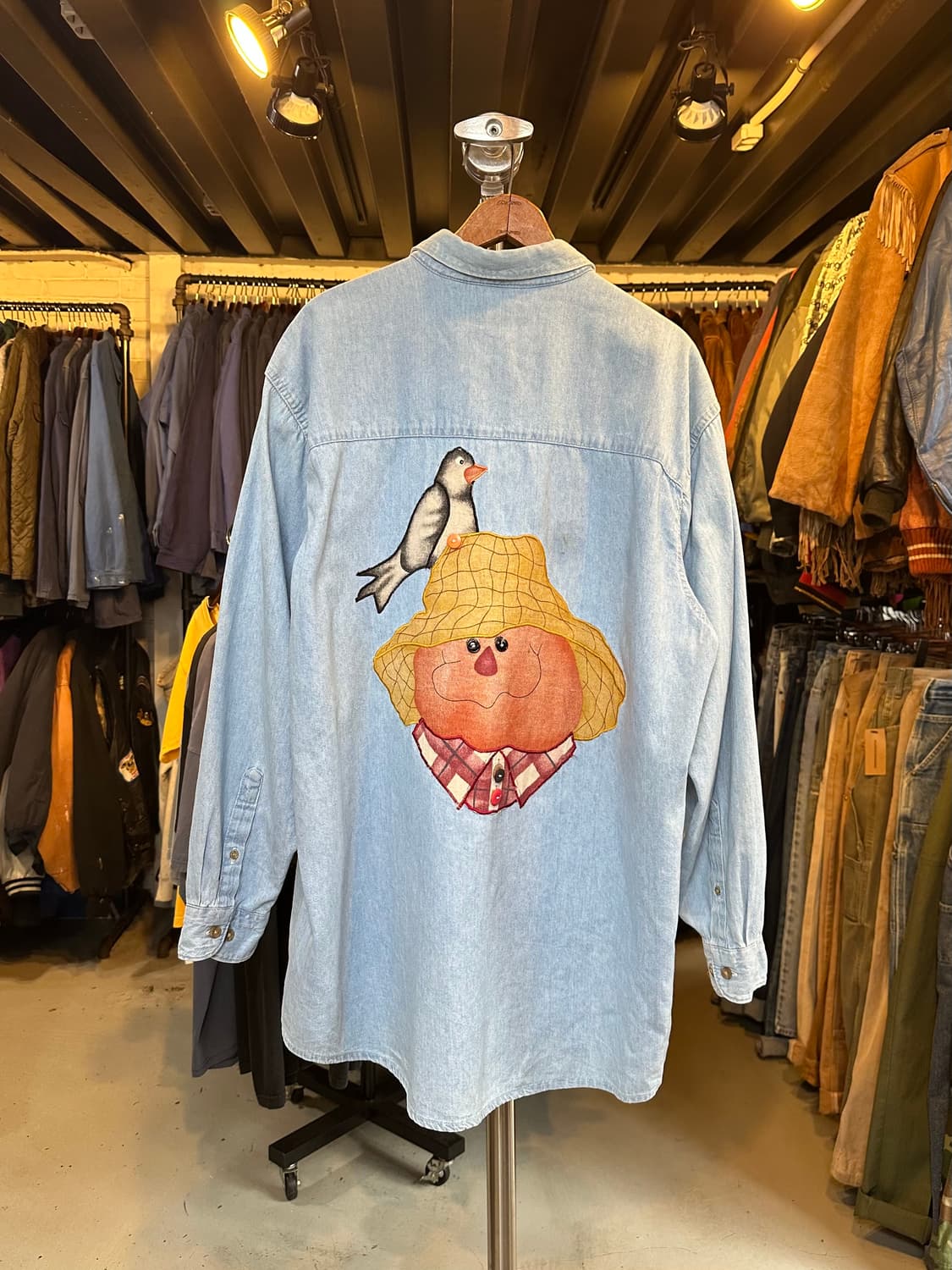 데님 에스닉 자수 셔츠 상품이미지2