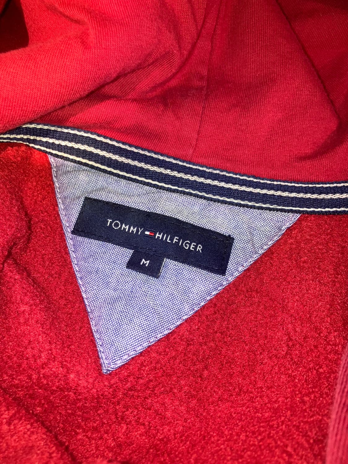 Tommy Hilfiger 레드 집업 후드 M 상품이미지4