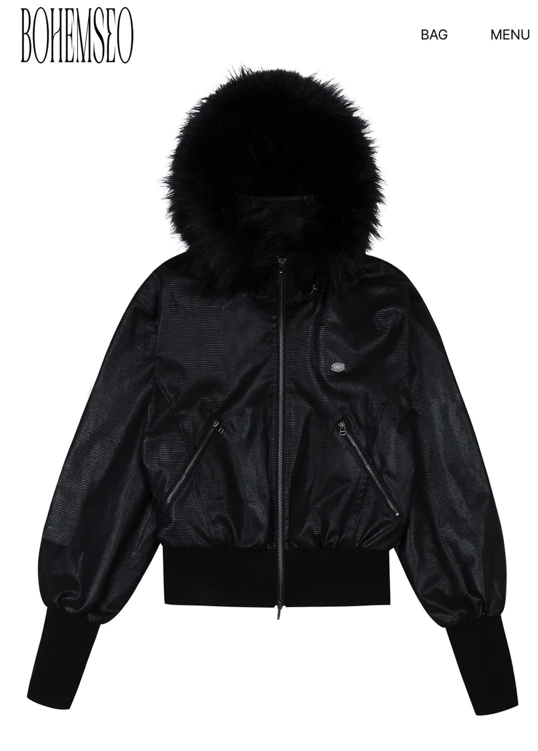 보헤미안서울 파이톤 퍼 후드집업 상품이미지1