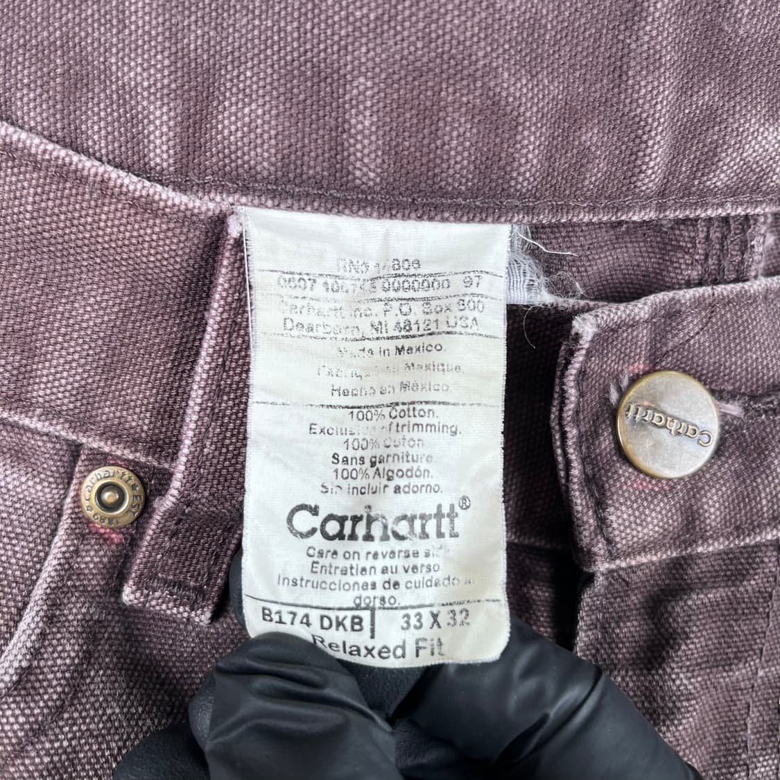 빈티지 칼하트 더블 해머루프 카펜터 팬츠 B174DKB 상품이미지4