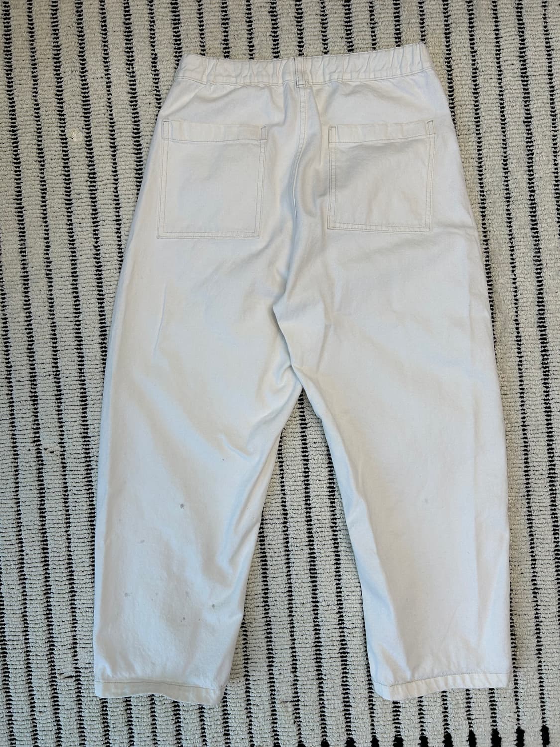 GU 와이드 원턱 화이트 데님팬츠 상품이미지4