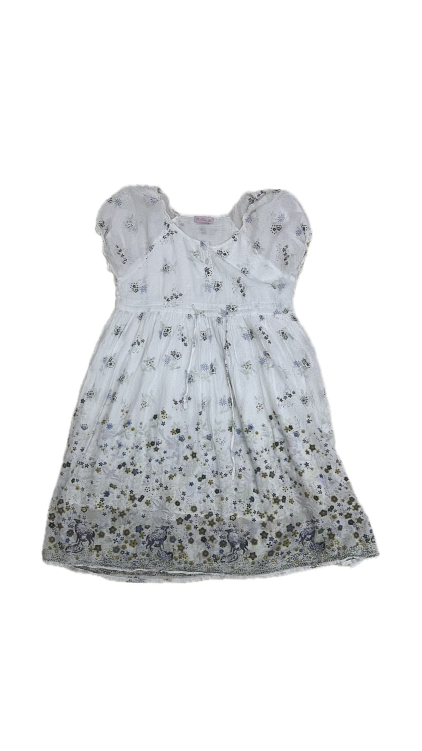 하구미 잔꽃 도트 퍼프 원피스 상품이미지1