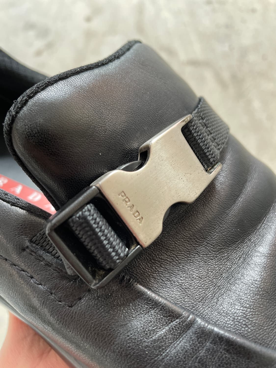 00s Prada Sports Buckle Black Loafers  상품이미지6