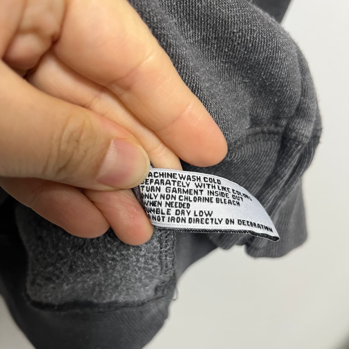 에코 기모 후드집업 차콜 상품이미지3