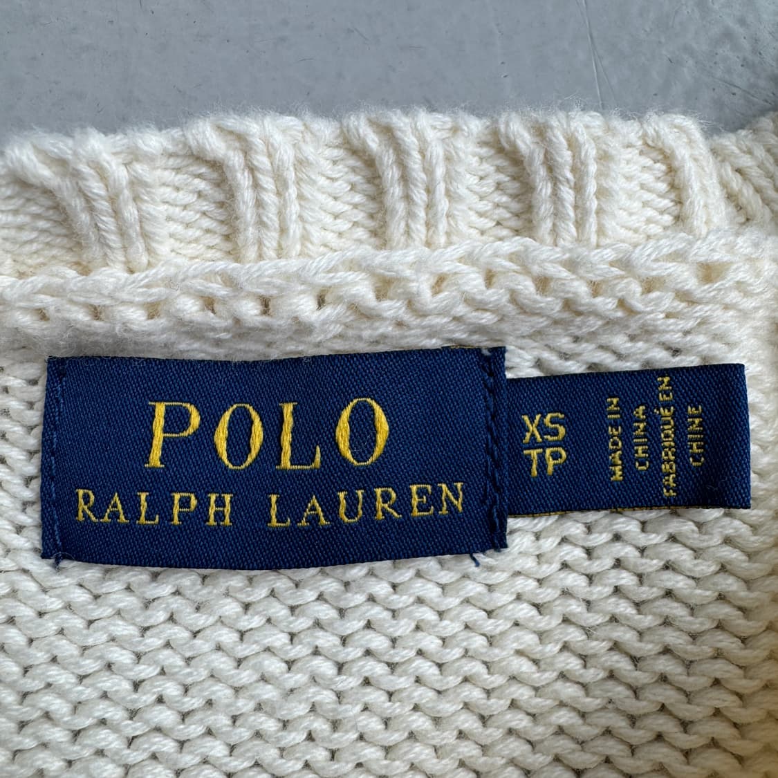 폴로 신형 성조기 빅로고 니트 아이보리 상품이미지4