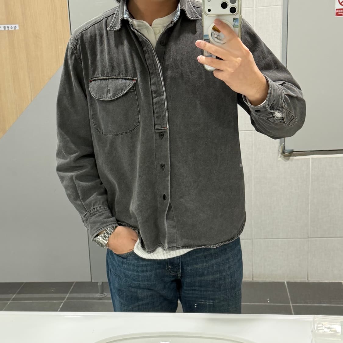 NC BRONER 차콜 워크셔츠 상품이미지1