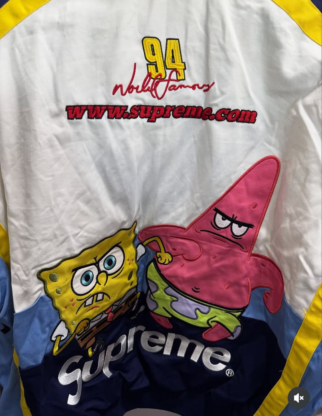 슈프림x스펀지밥 콜라보 레이싱자켓 상품이미지8