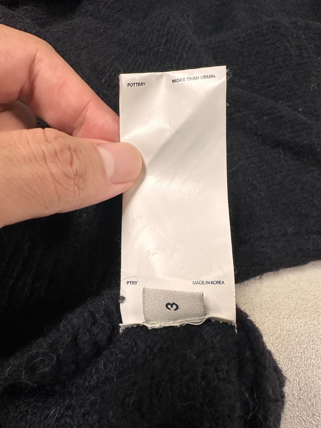 포터리 베이비알파카 카라니트 블랙 3size 상품이미지5