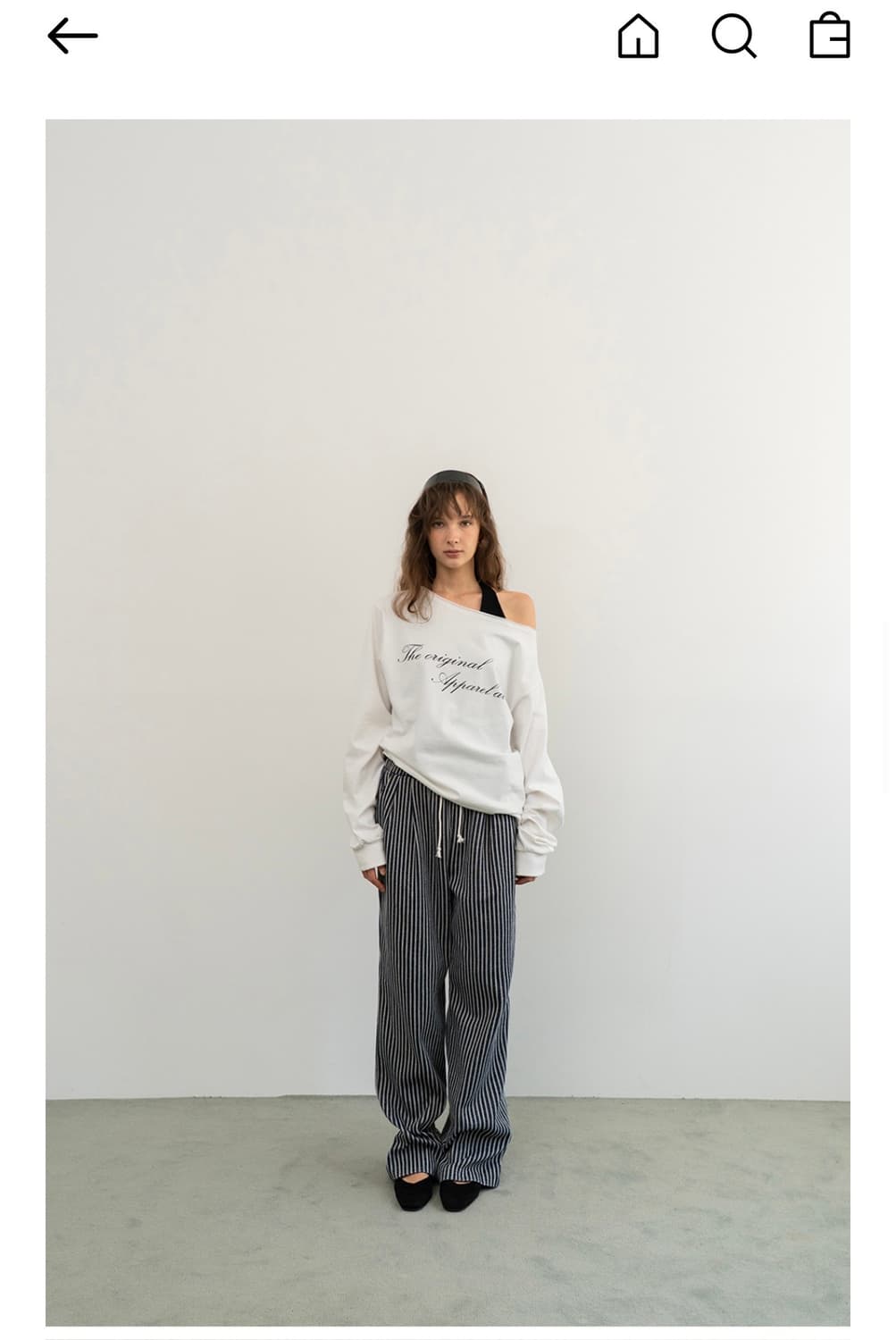 어패럴아카이브 스트라이프 팬츠 상품이미지2