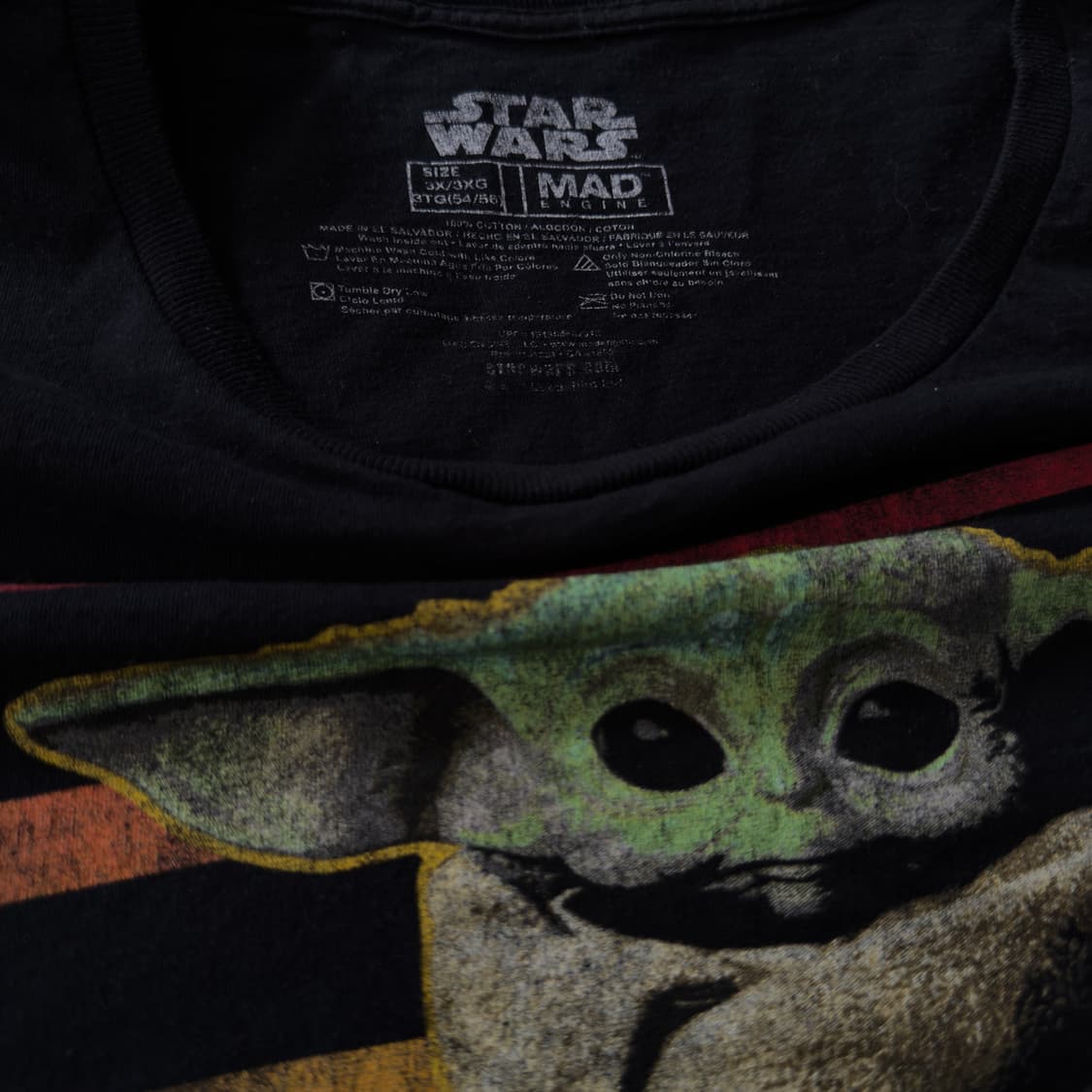 빈티지 스타워즈 만달로리안 베이비요다 공식 티셔츠 상품이미지2
