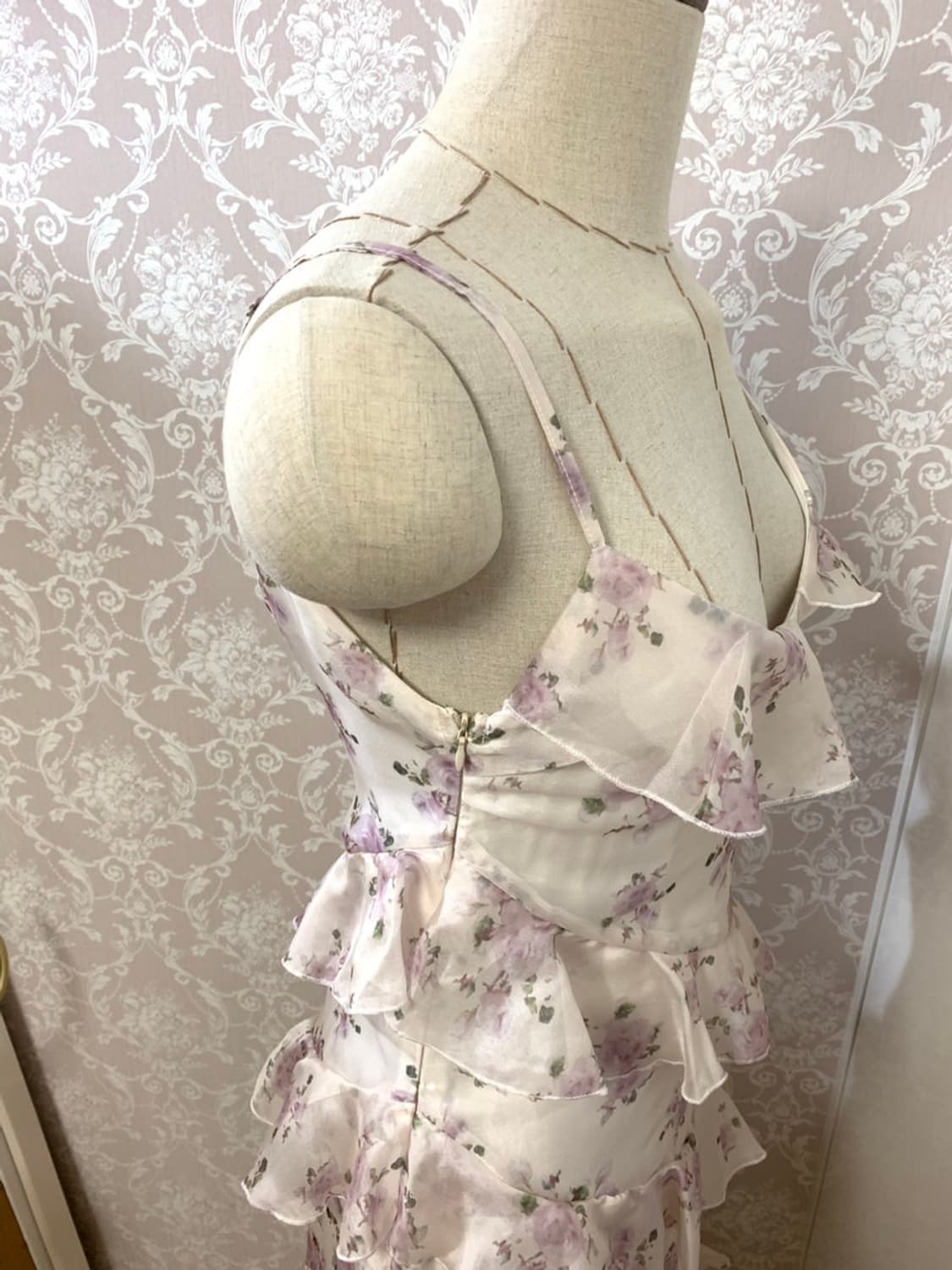 S사이즈) 신스덴 루시 플로랄 프릴 스카프 드레스 휴양지여름나시롱원피스 상품이미지9