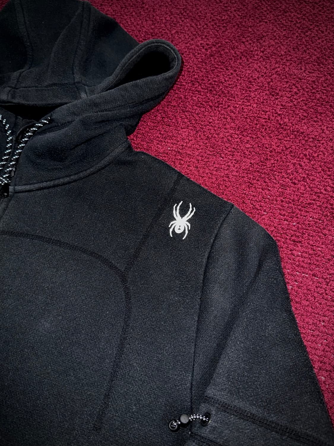 스파이더 블랙 후드 집업 XL 상품이미지2