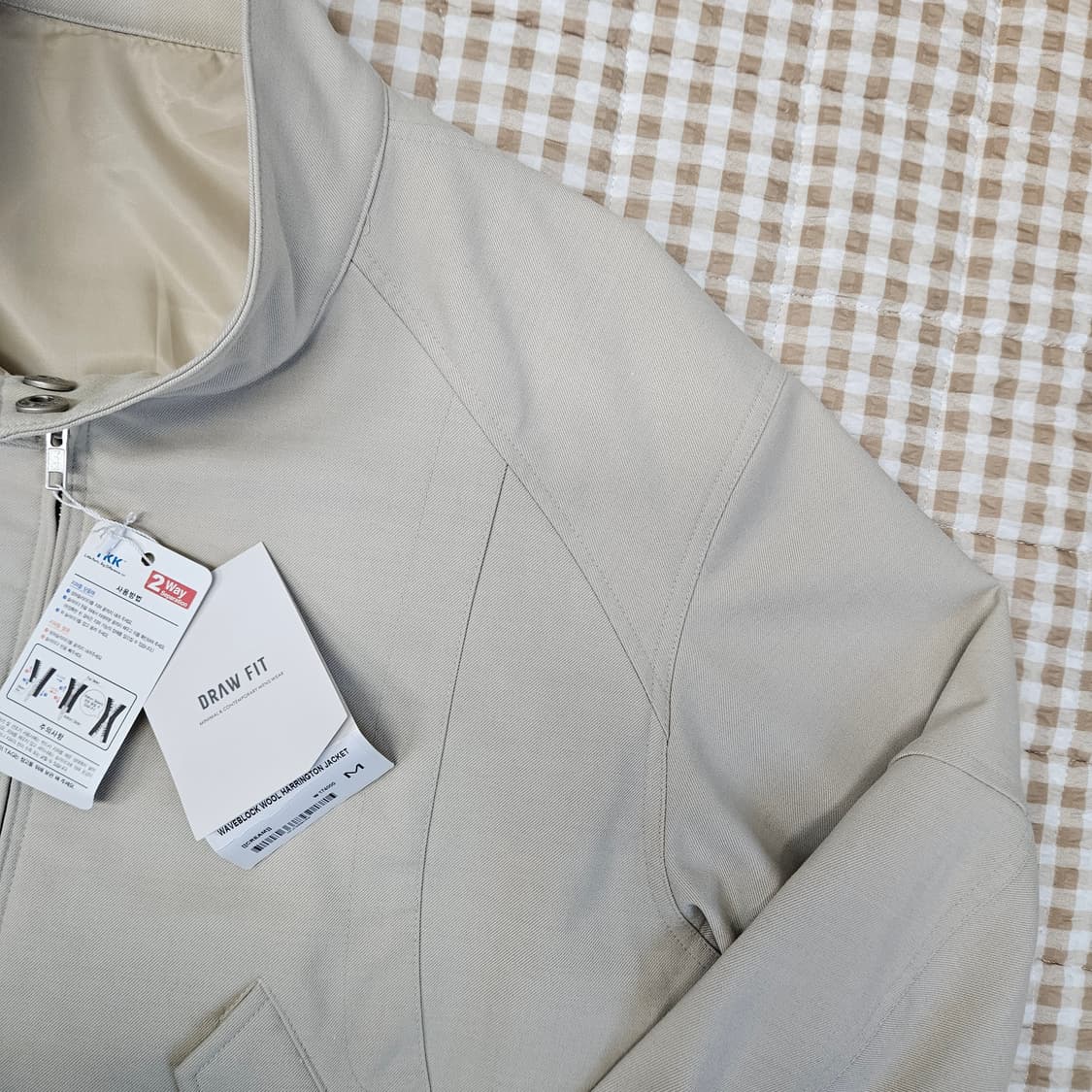 드로우핏 울 해링턴 집업자켓 남자100 상품이미지4