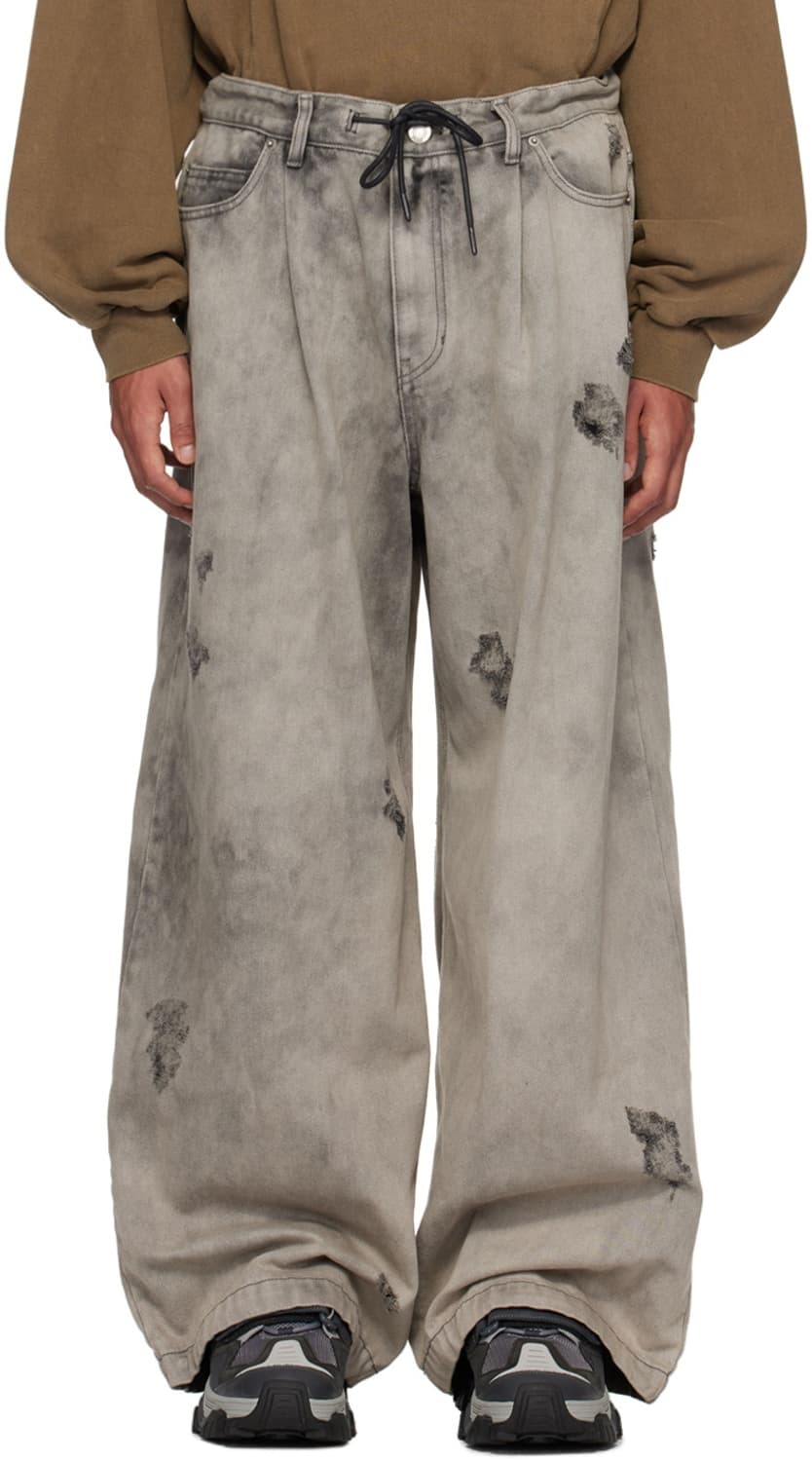 준지 디스트레스 와이드 데님팬츠 44 상품이미지4