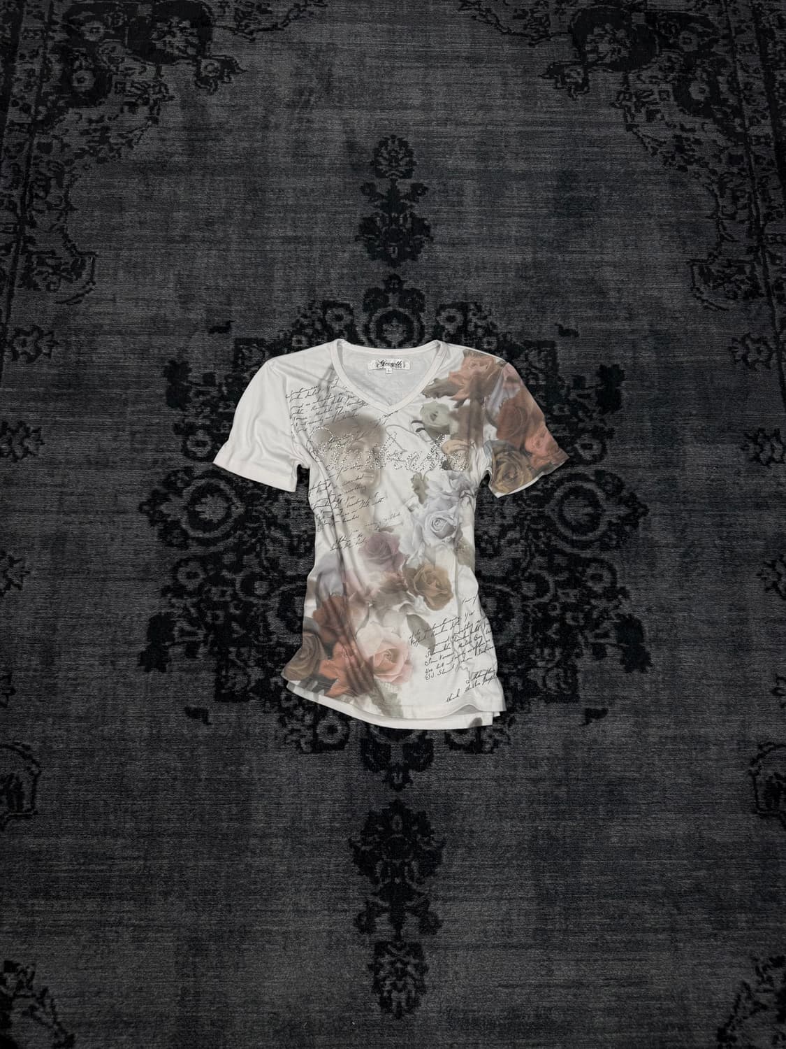 In the attic floral lettering half t shi 상품이미지1