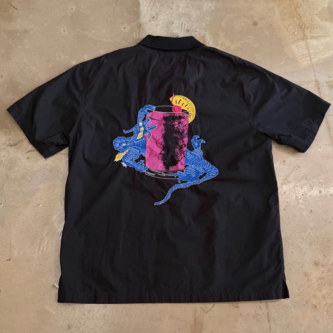 L 스투시 드래곤 칵테일 블랙 반팔 티셔츠 상품이미지2