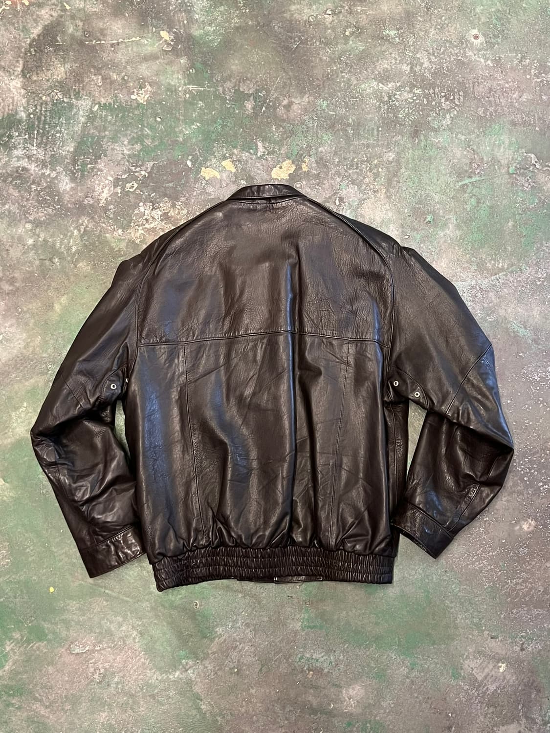 90's [XL] Pierre Cardin 천연가죽 빈티지 봄버 자켓 상품이미지10