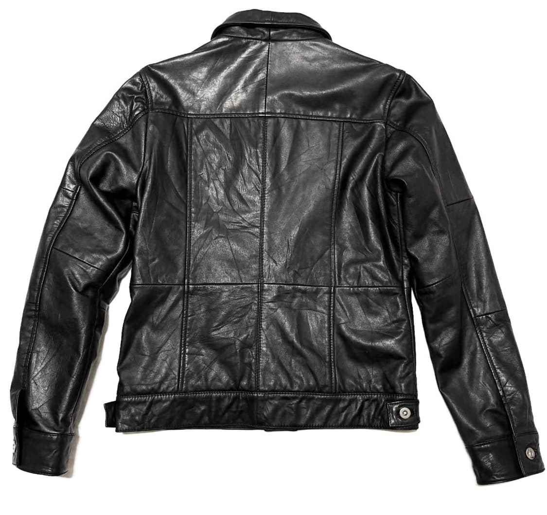 roshell - 레더 패치워크 트러커 자켓 상품이미지3