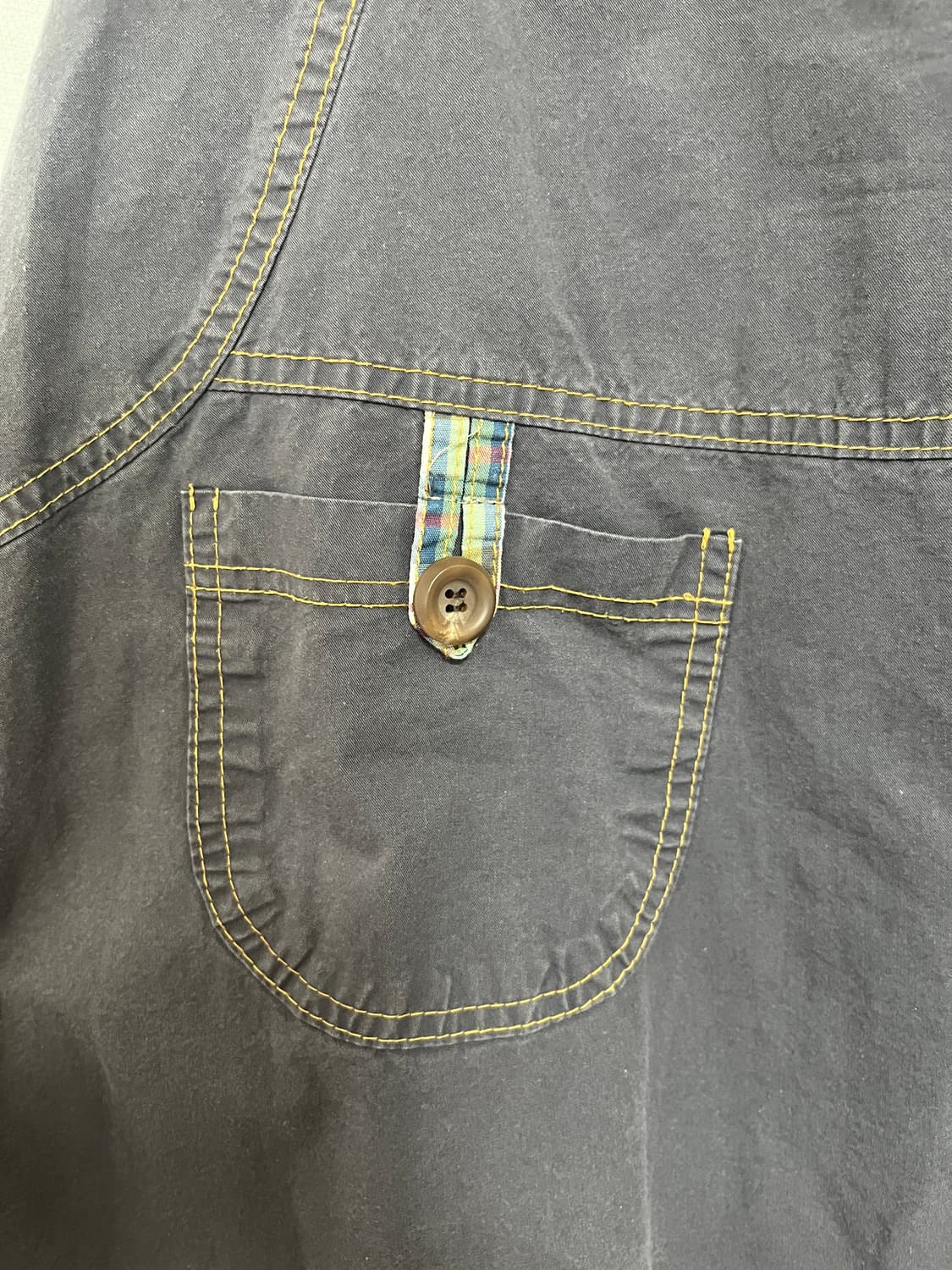 하구미 체크 패치 자수 양면원피스 지구샵 코야빈티지st 상품이미지5