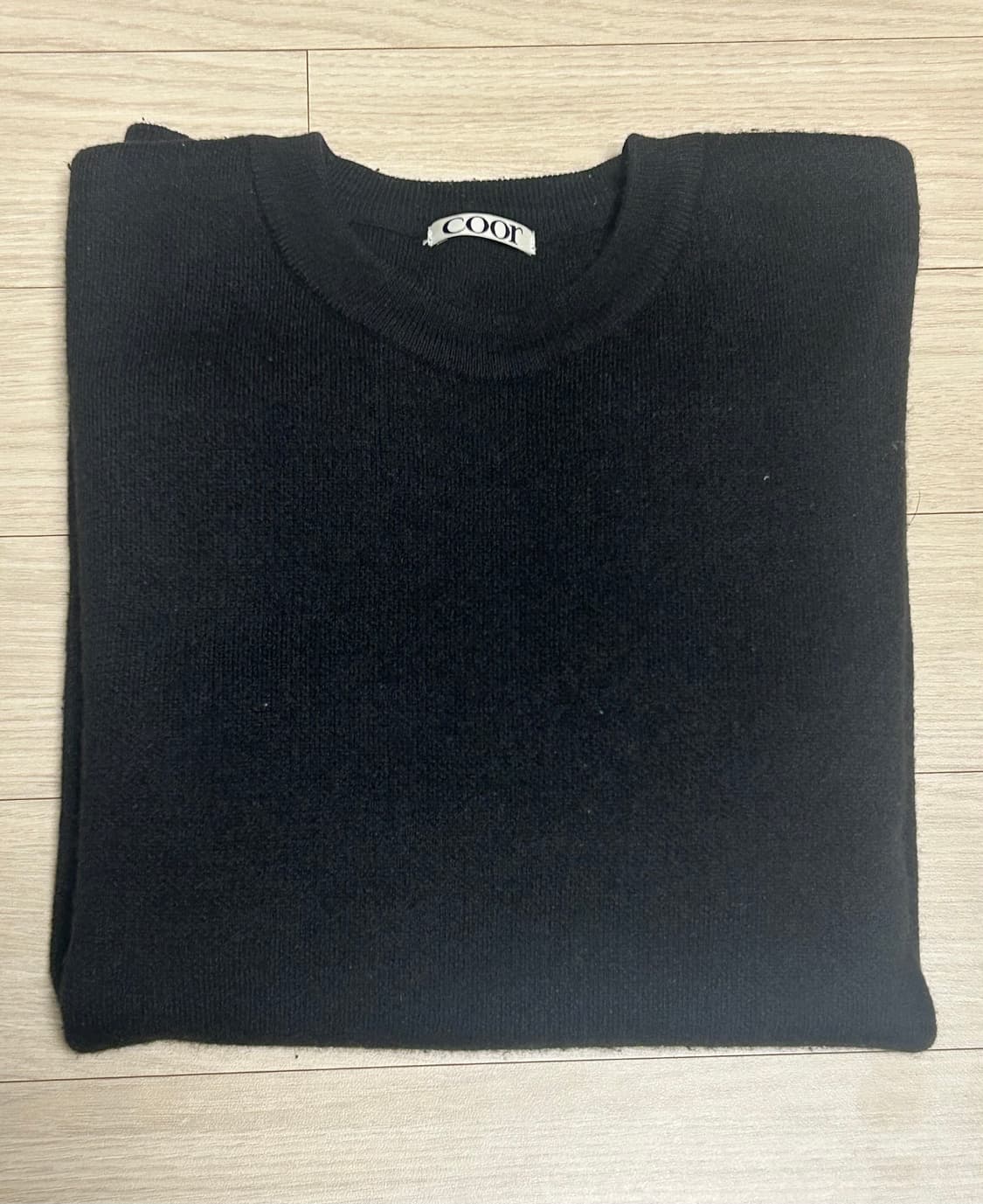 쿠어 탑필 울 라운드 니트(블랙) 상품이미지1