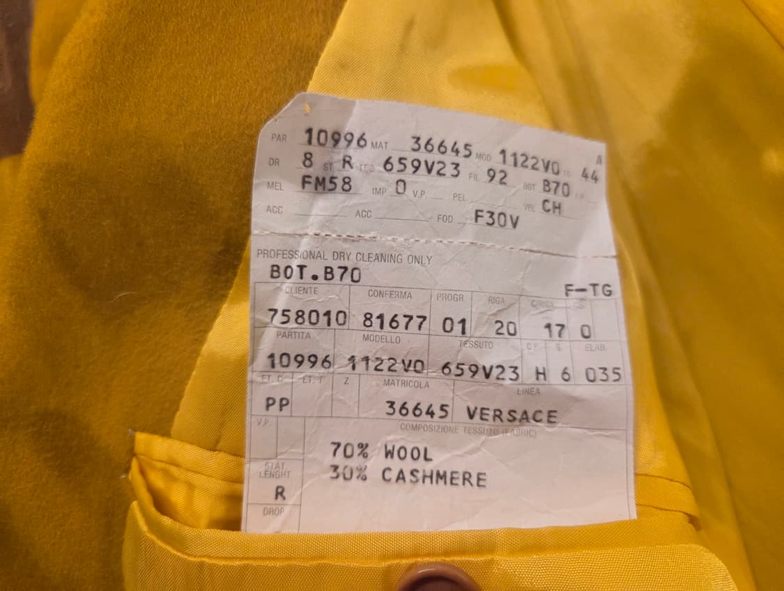 90'S 올드 베르사체 아카이브 캐시미어자켓 상품이미지8