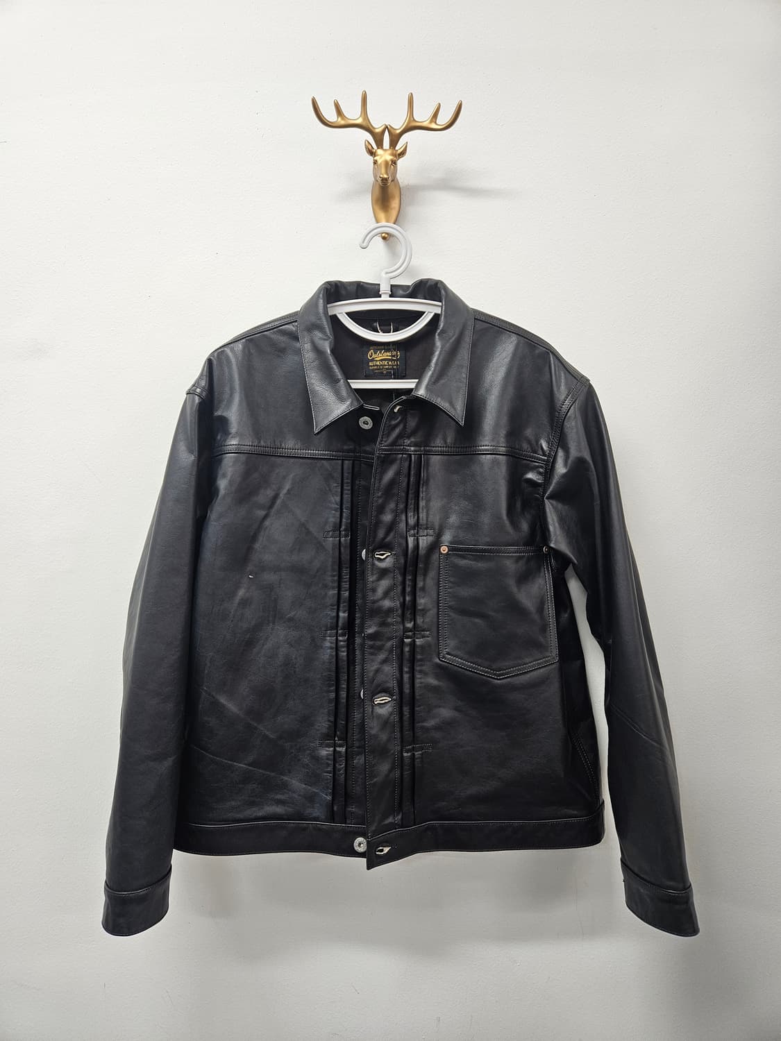 아웃스탠딩 1st 트러커 가죽자켓 상품이미지1