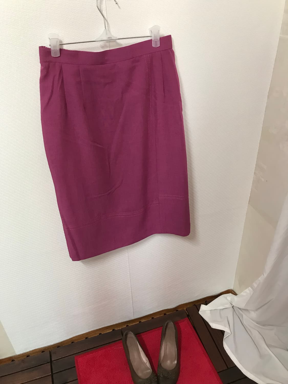 jpn stich line purple midi skirt  상품이미지2