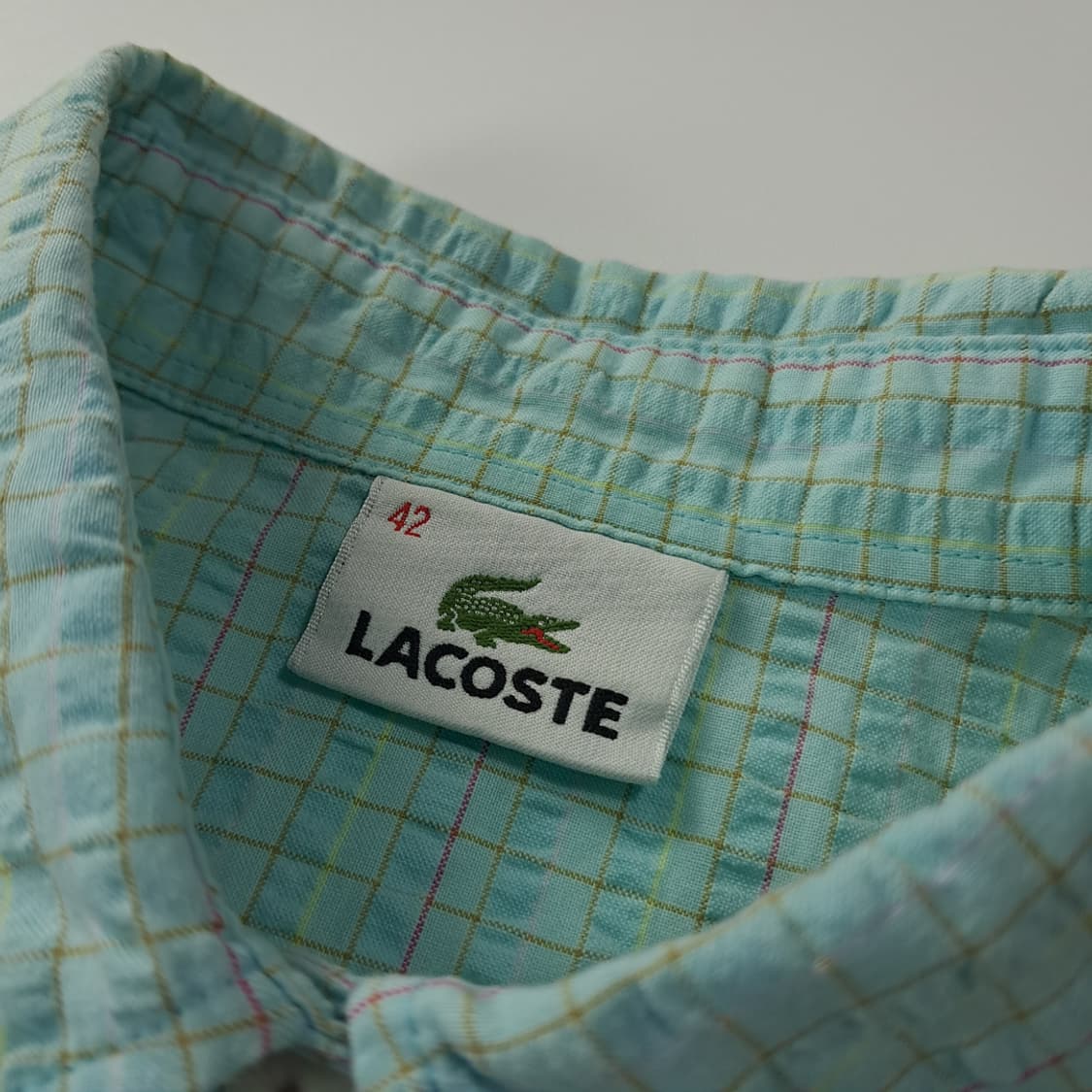 CK366 L 라코스테 90s 일본판 시어서커 민소매 칼라 원피스 상품이미지3