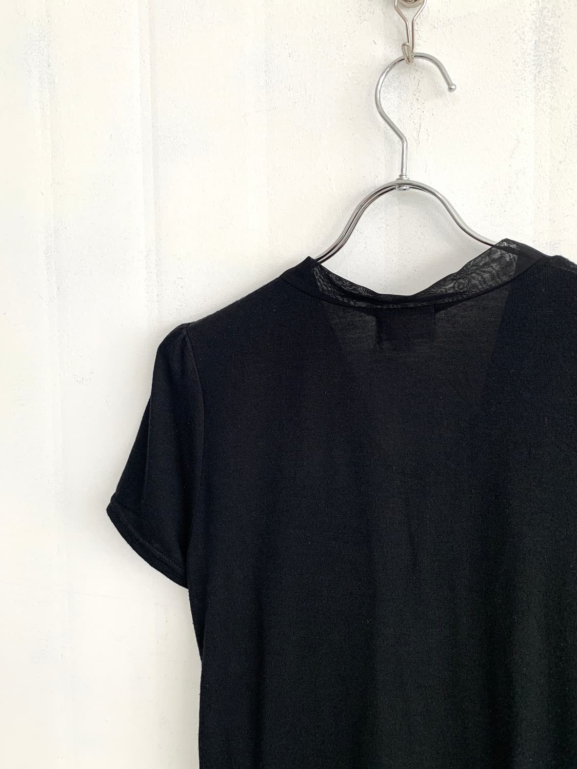 Black Sheer Scarf Blouse 상품이미지10