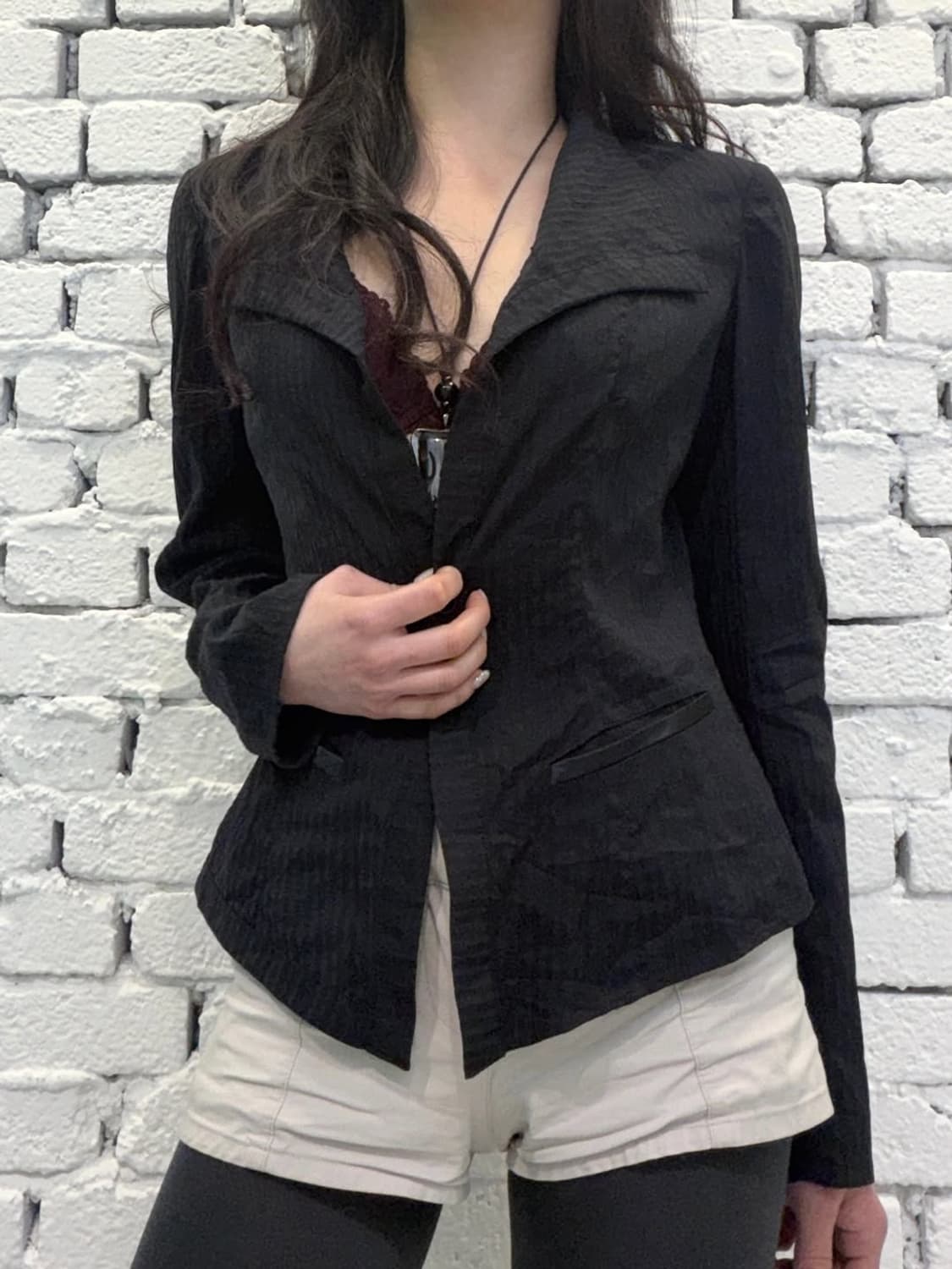 er Stripe Single Button Jacket 상품이미지1