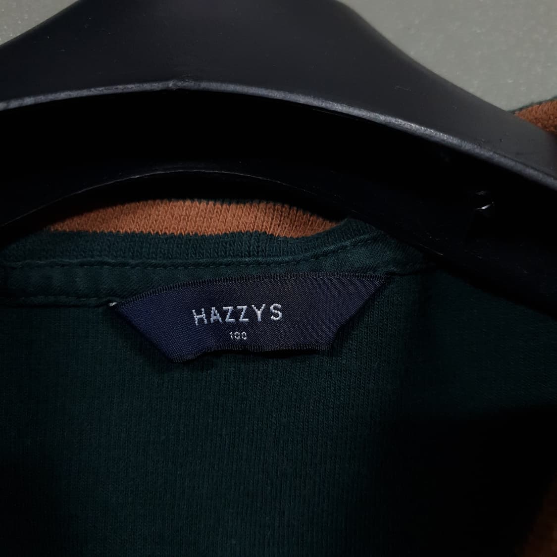 헤지스 신형 20FW 컬러블록 면 하프집업 코튼 니트 스웨터 긴팔티 L 상품이미지8