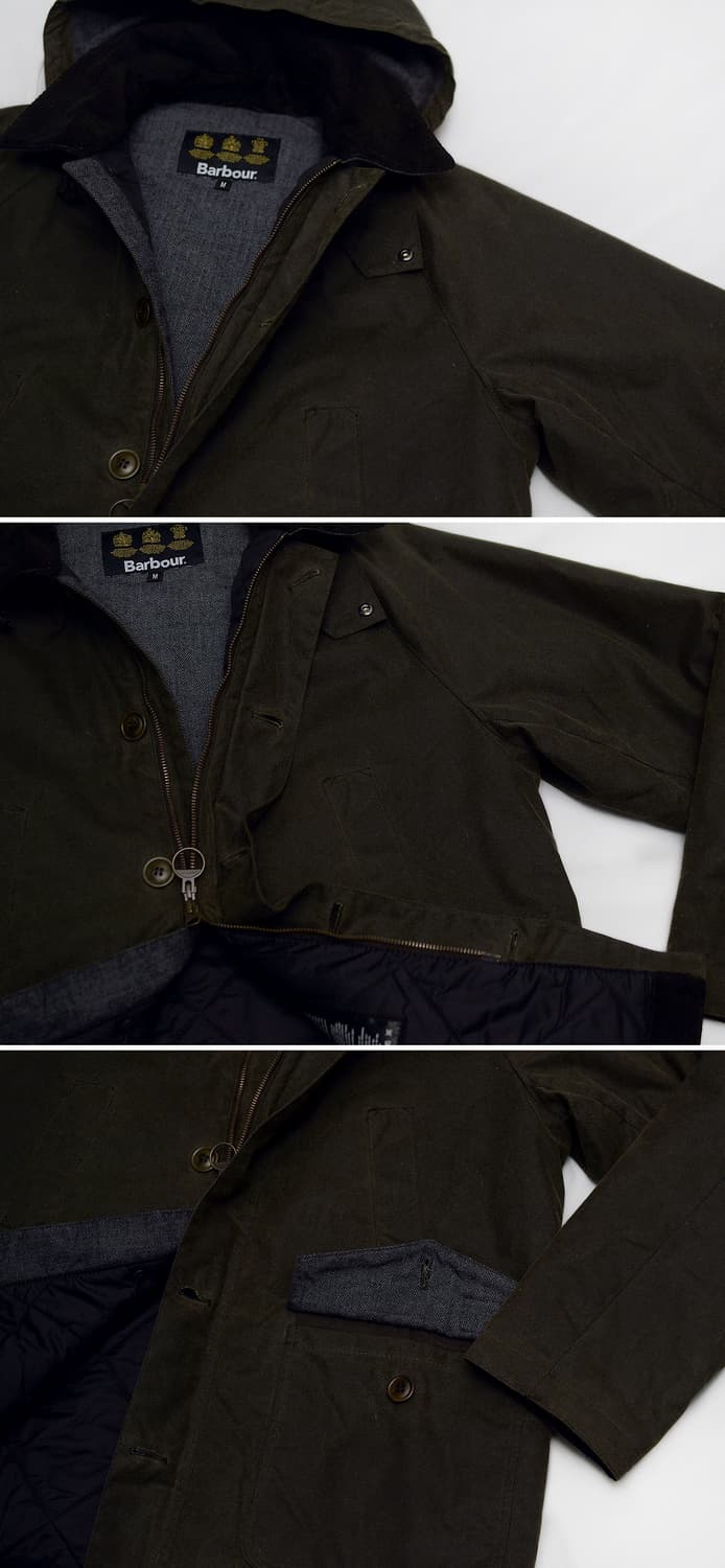 바버 타이들 후드 퀼팅 패디드 왁스 자켓 (M / 100+) 상품이미지8