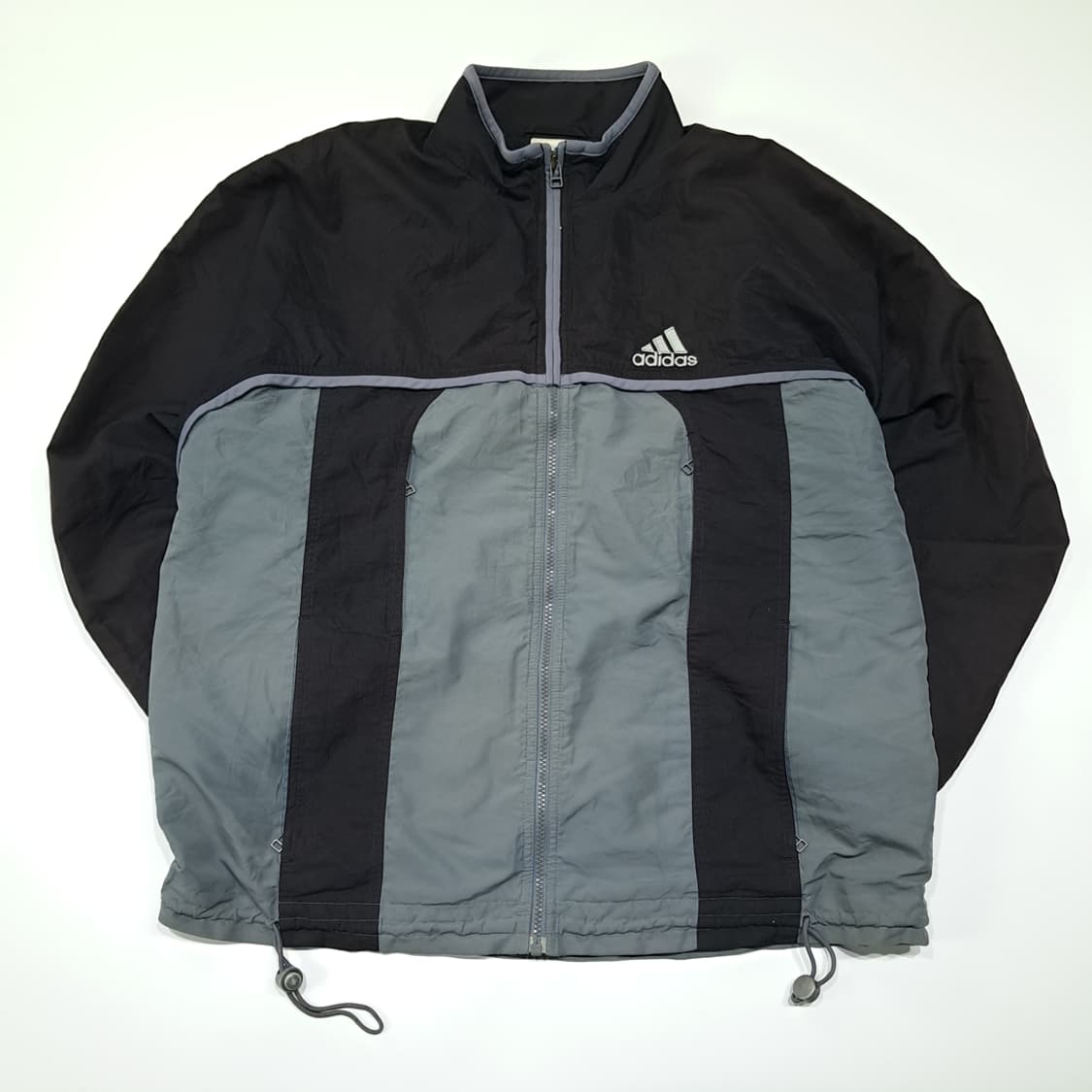 CL733 M 아디다스 90s 올드스쿨 블랙그레이 바람막이 자켓 상품이미지1
