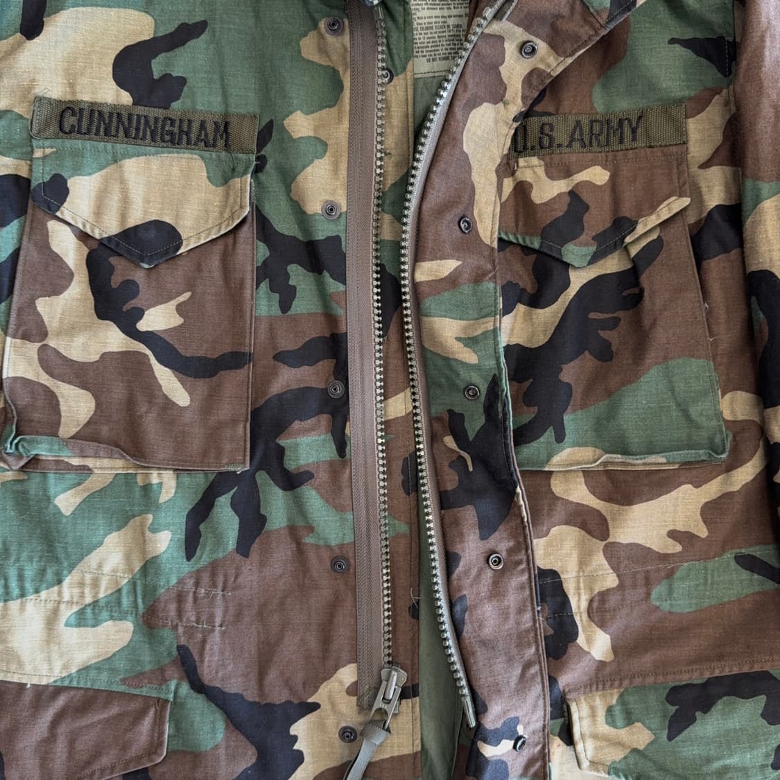 90s US Army M65 우드랜드 필드 자켓105-110 상품이미지4