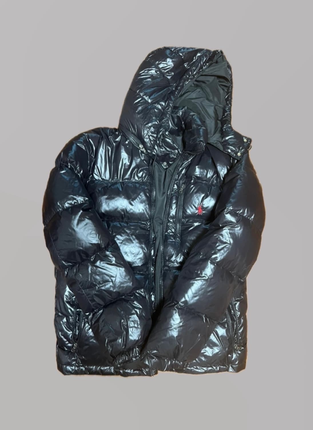 폴로 유광패딩 블랙  상품이미지1