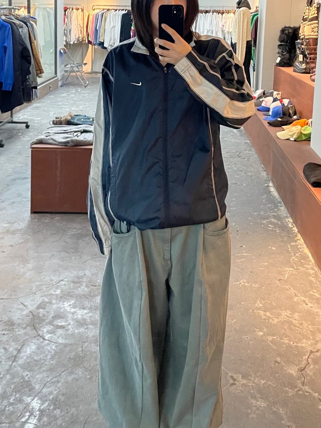 나이키 네이비 실버 바람막이 H848 상품이미지1