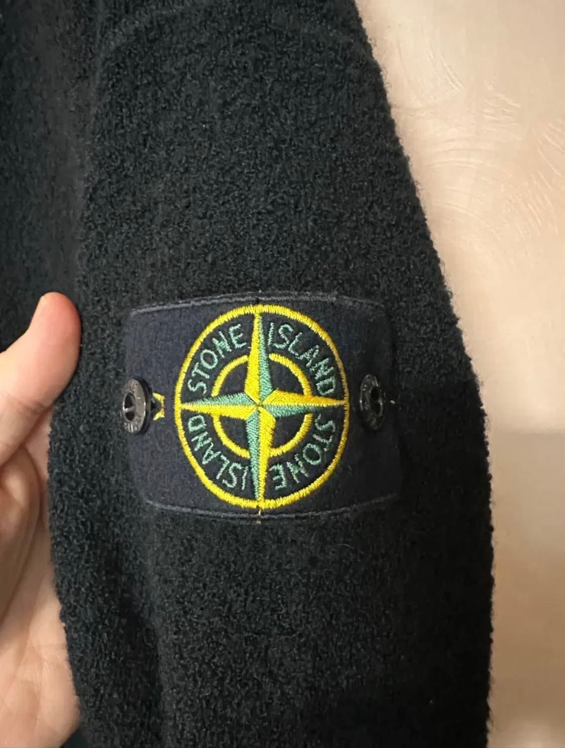 M) 슈프림 x 스톤 아일랜드 부클 가디건 블랙 - 23fw 상품이미지6