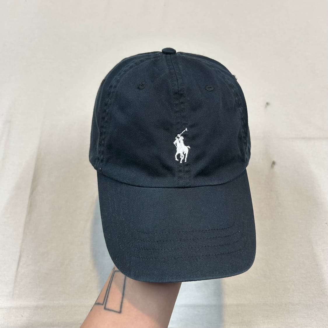 Free) 폴로 랄프로렌 블랙 볼캡 모자 상품이미지2