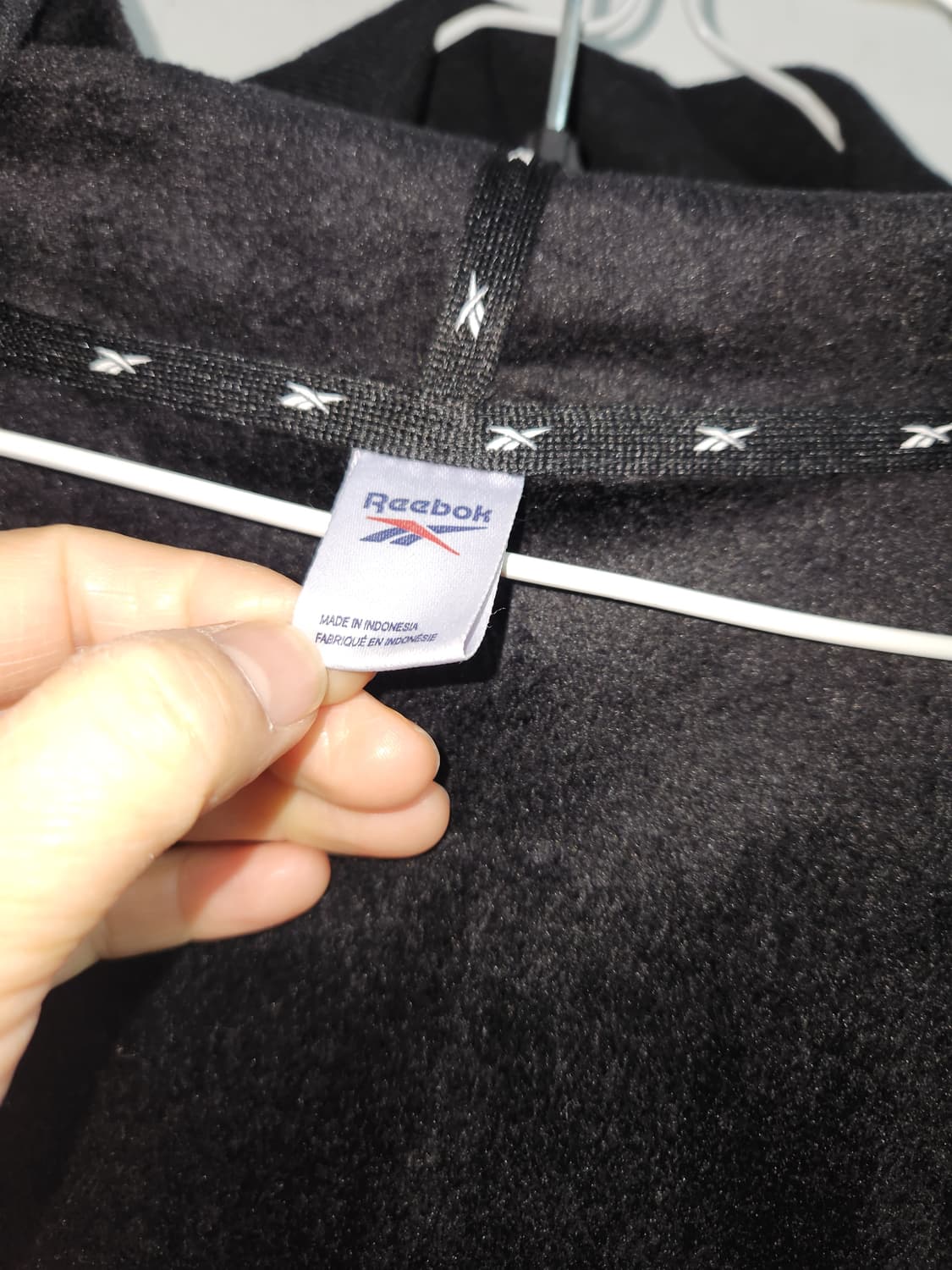 리복 벨벳 트레이닝복 세트 블랙 L(~100) 상품이미지7