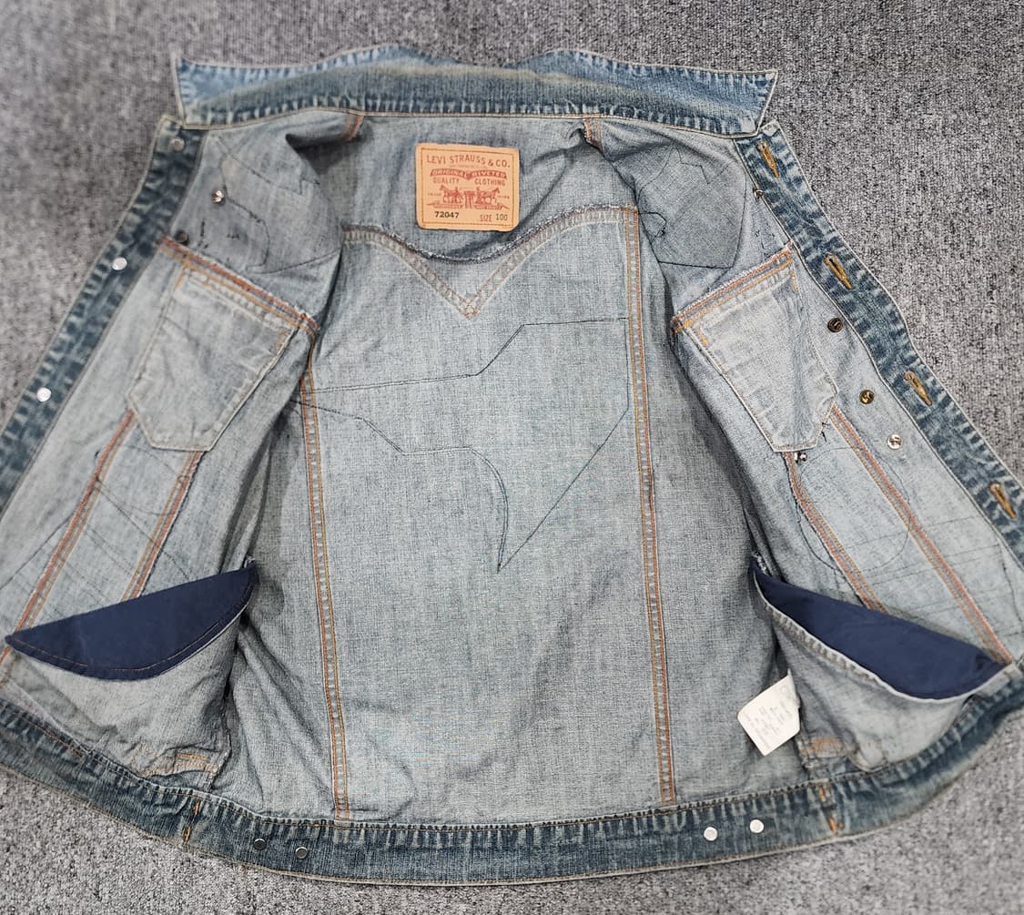리바이스 빈티지 패치 커스텀 데님 베스트 조끼 100 상품이미지3