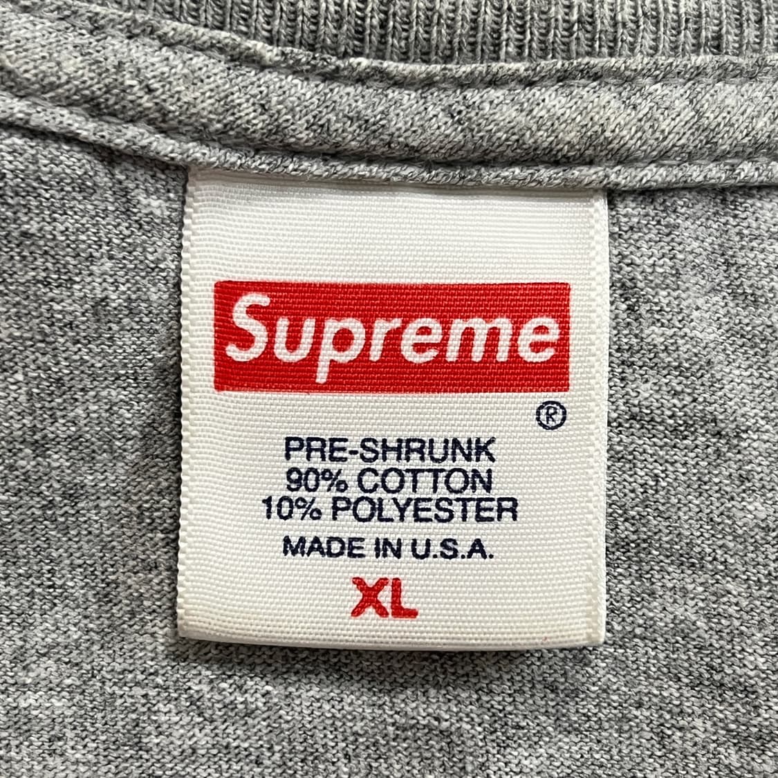슈프림 22SS 랄프 스테드먼 박스로고 티셔츠 헤더 그레이 상품이미지4